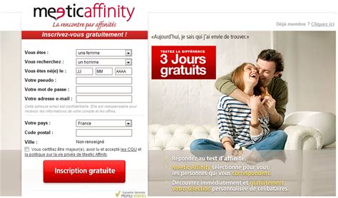 meetic inscription gratuite 3 jours|Meetic 